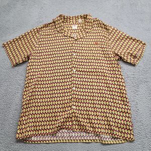 Levis Shirt Mens XL Yellow Cactus All Over Print Relaxed Button Up Casual Pocket